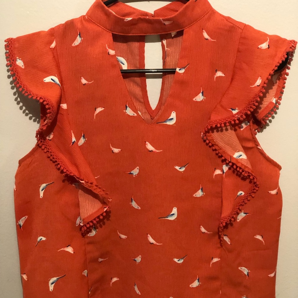 Sweet Wanderer Bird Design Blouse